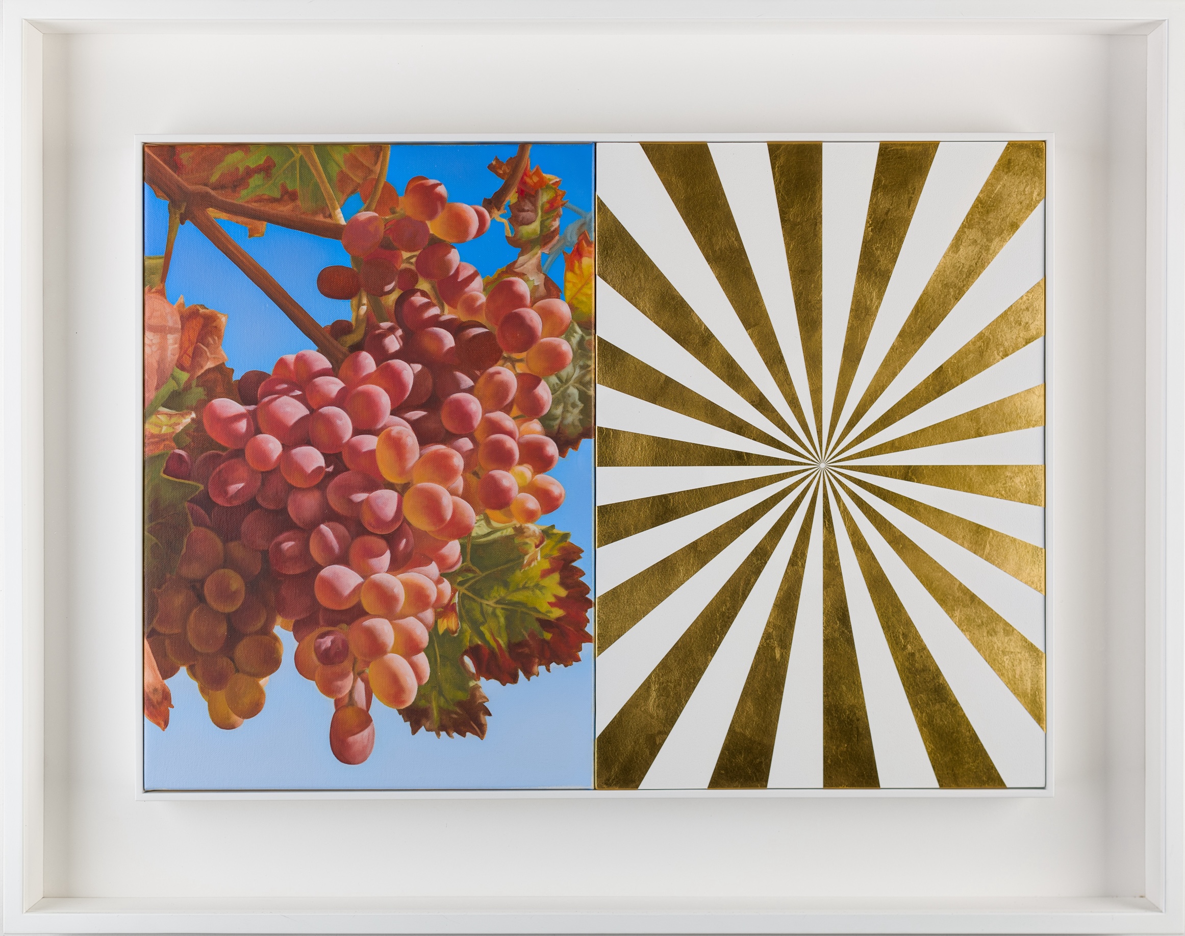 Mustafa Hulusi, Melides Grapes 01 Gold&White Expander, 2021 / Dünyayı İçine Çekmek / Mustafa Hulusi